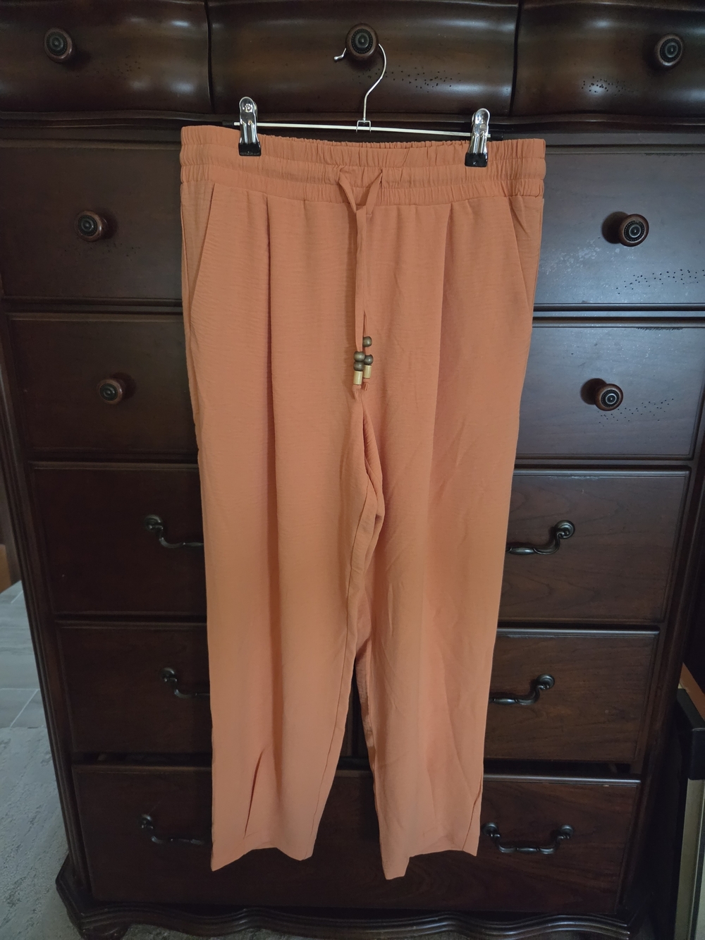 Women's Drawstring Pants in Terracotta